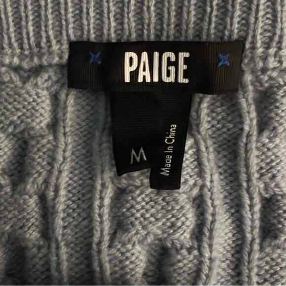 *NWOT Paige Juliet Cable Wool Blend Sweater Skirt in Sky Blue – Sz M - Picture 11 of 11